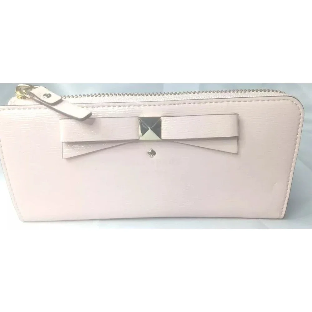 Kate Spade Continental Wallet Beacon Court Nisha Pink Leather Medium Size